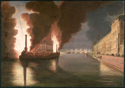 Fireworks on the Seine by Francesco Piranesi
